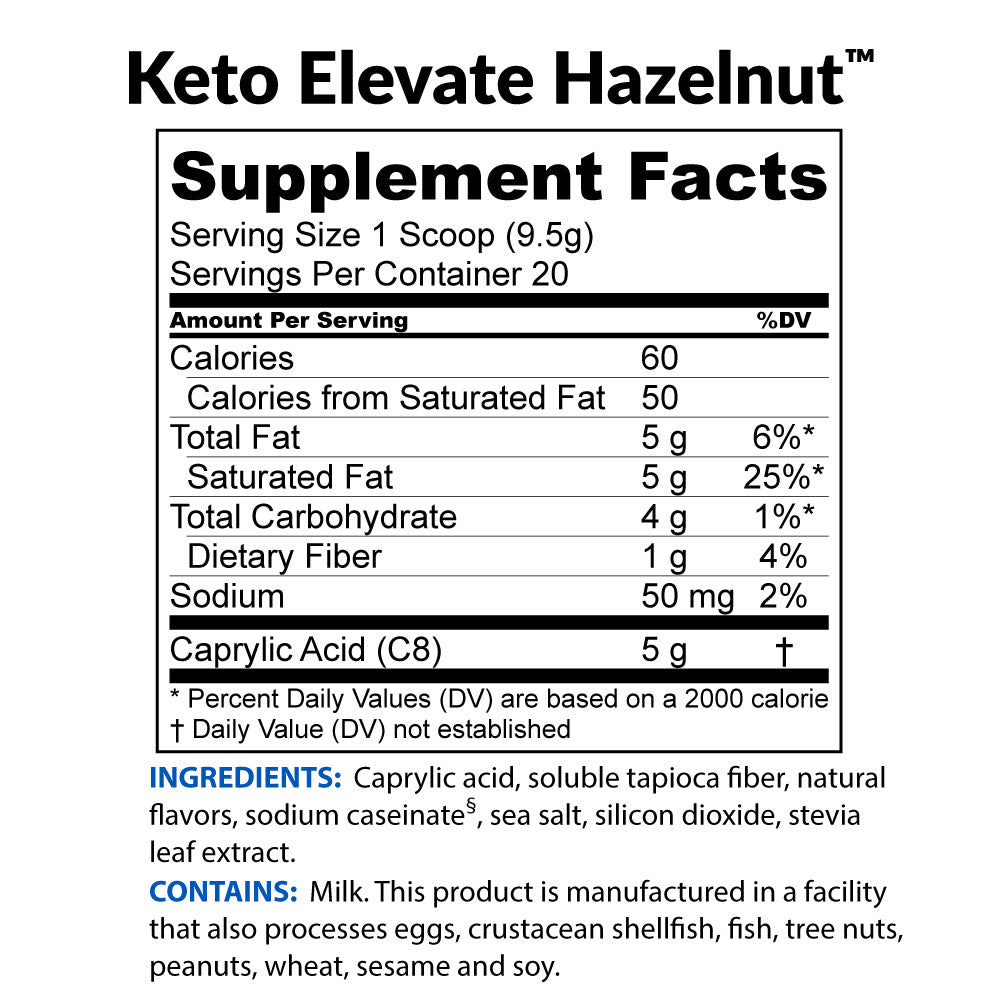 Keto Elevate Hazelnut Supplement Facts||aria-describedby="text-alternative-keto-hazelnut-suppfacts"